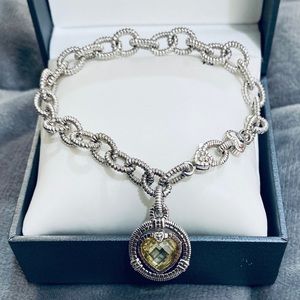 Judith Ripka Citrine Heart Bracelet